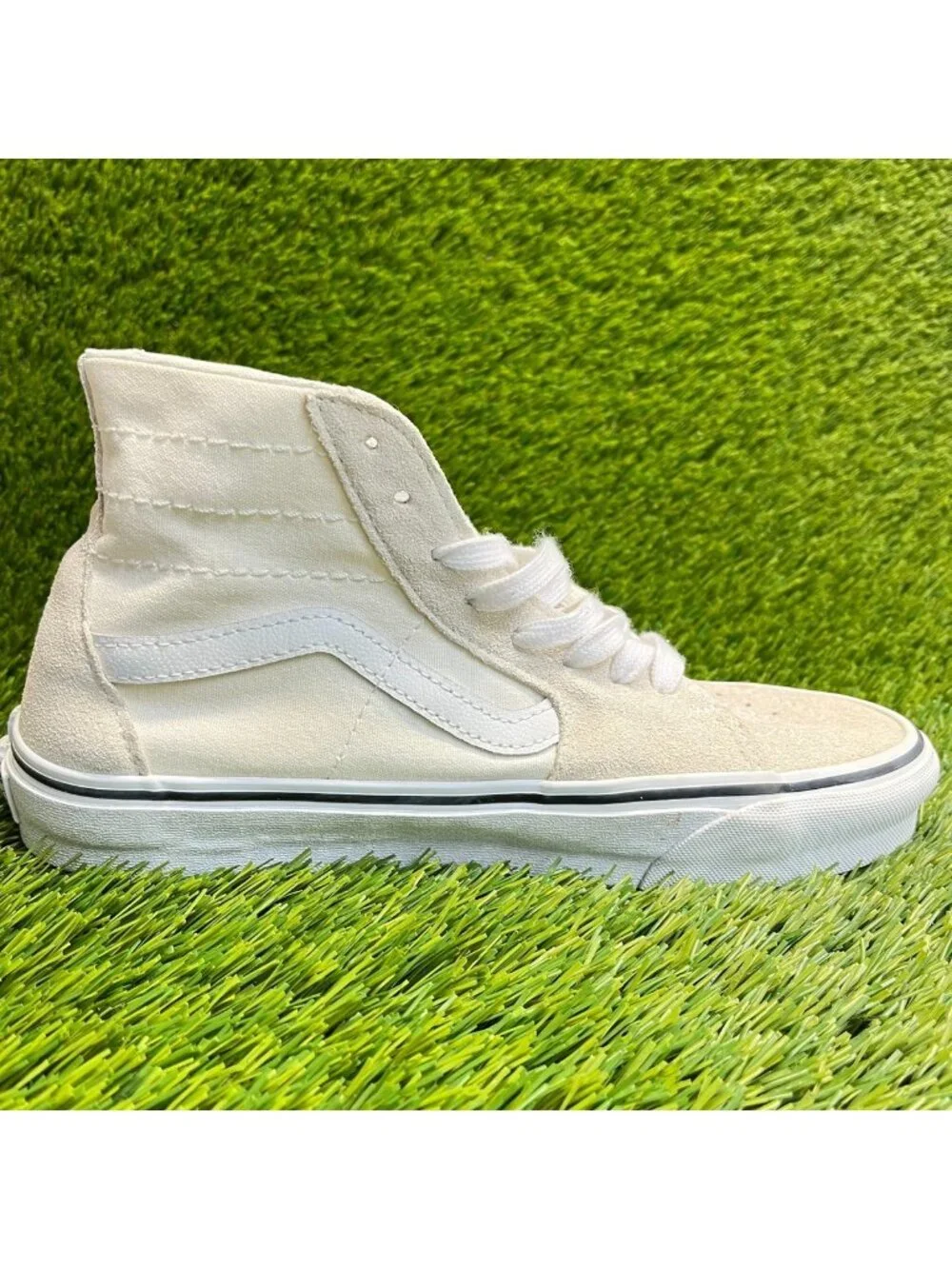 Vans Sk8-Hi Womens Size 8.5 Mens 7 White Athletic Walking Skate Shoes Sneakers